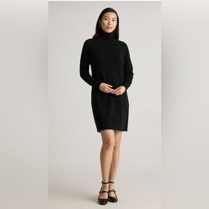 Quince Cashmere Turtleneck Sweater Dress in Black MEDIUM (8-10) NWT!